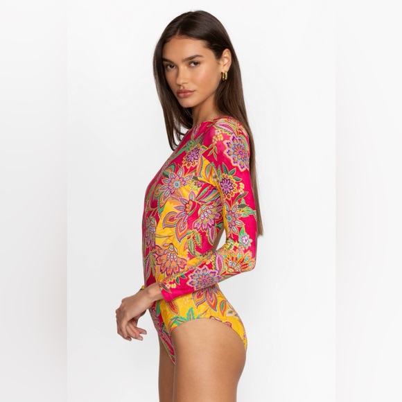 FLAMINGO MIX CUT-OUT SURF ONE PIECE S NWT $248 - Picture 2 of 13